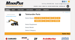 Desktop Screenshot of minnpartelehandlerparts.com