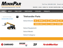 Tablet Screenshot of minnpartelehandlerparts.com